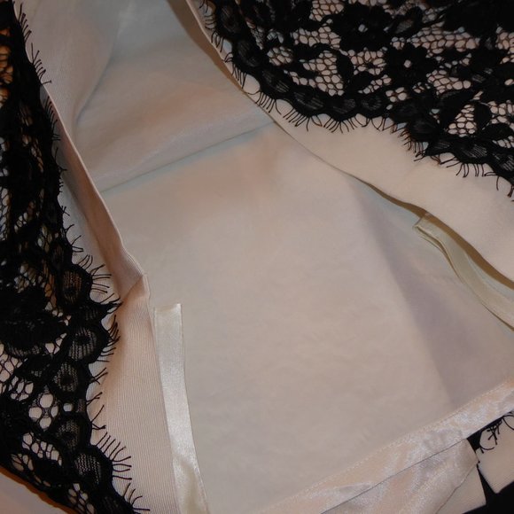 LK Bennett Lavinie White with Black Floral Lace Overlay Dress NWT USA Size 4 - Picture 11 of 14